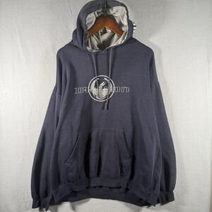 Vintage Y2K Mens Dragon Alliance Brand Surf Skate Logo Hoodie Blue Large